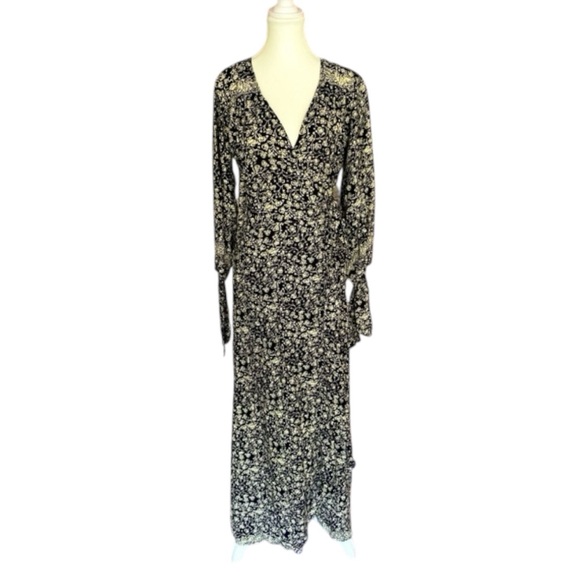 Anthropologie Dresses & Skirts - Boho Floral Maxi Wrap Dress – Long Sleeve Fall Transition Staple